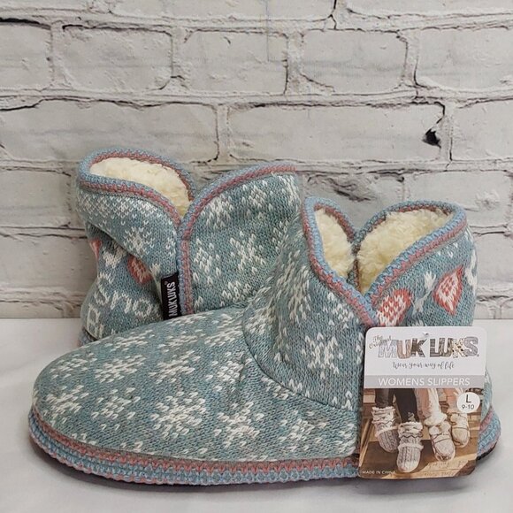 'MUK-LUKS' FUZZY SLIP-ON 'SNOW~BUNNY' SLIPPERS - Picture 7 of 16